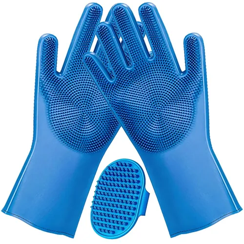 3 piezas de suministros de baño para perros, guantes de lavado para perros y cepillo de champú para mascotas, guante de lavado con 3000 cerdas