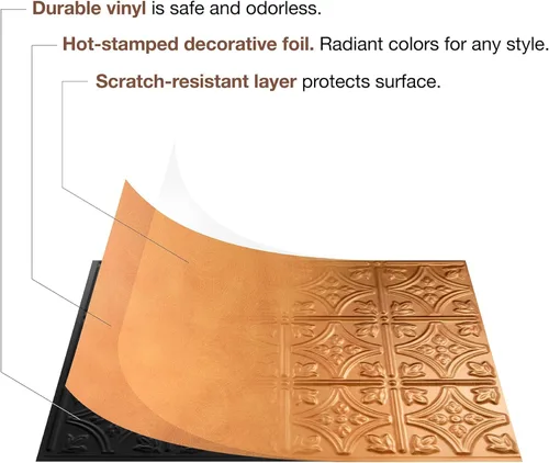 Miniatura 5 de FASÄDE Panel decorativo de vinilo estilo tradicional/patrón 1 en Cashmere (muestra de 6x6 pulgadas)