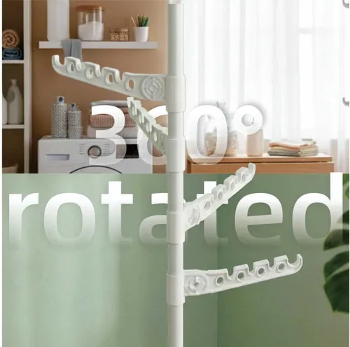 Miniatura 6 de Estante de secado de ropa para interiores que ahorra espacio para apartamentos pequeños, estante de ropa plegable de almacenamiento de 5 niveles