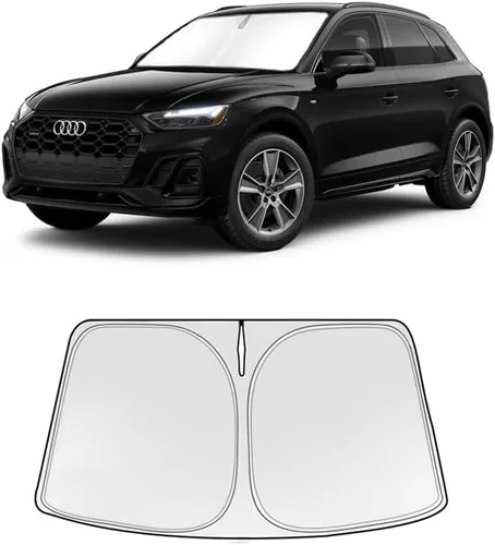 Parasol plegable WODSTA de cobertura completa para parabrisas compatible con Audi Q5 2018-2025 todos los modelos de 4 capas engrosadas para
