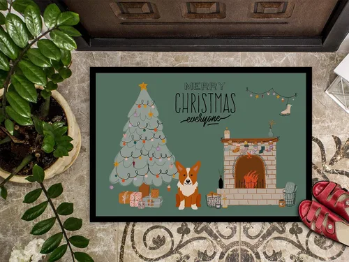 Miniatura 3 de Caroline's Treasures CK7663MAT Corgi Christmas Everyone - Felpudo de 18 x 27 pulgadas, tapete para puerta delantera, interior y exterior