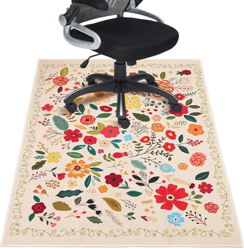 Alfombrilla para silla de oficina para suelo de madera dura 91,4 x 122 cm, alfombras para sillas con ruedas, alfombrillas antideslizantes de estilo