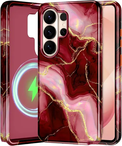 Miniatura 43 de Btscase para Samsung Galaxy S25, [Probado contra caídas de grado militar] Funda protectora de diseño de patrón de mármol, resistente, delgada