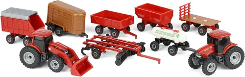 Miniatura 6 de ERTL 1/64 Case IH Tractor y Vehículo Set de 20 Piezas de Valor ZFN44091