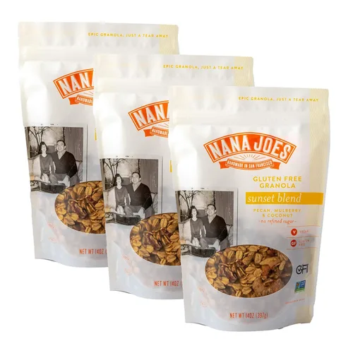 Miniatura 12 de Nana Joes Granola Sunset Blend Nuez, morera y coco Hecho a mano sin gluten, vegano, saludable, a base de plantas, orgánico, sin azúcar refinado