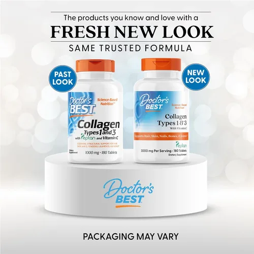 Miniatura 2 de Doctor's Best Péptidos de colágeno tipo 1 y 3 – Suplemento de colágeno para mujeres y hombres, apoya el cabello, la piel, las uñas y la salud