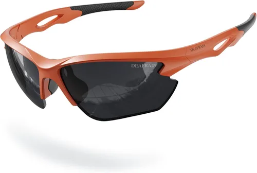 Miniatura 12 de DEAFRAIN Gafas de sol deportivas polarizadas para hombres y mujeres, ciclismo, correr, pesca, TR90, marco irrompible, protección UV Blanco