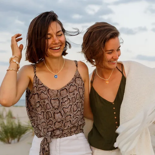 Miniatura 6 de SmileBelle best friend necklace for 2 as friendship gifts, magnetic butterfly necklace sun and moon necklace as matching friendship necklace for BFF
