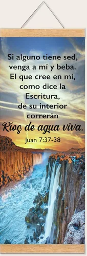 Miniatura 5 de Pergaminos Cristianos con Diferentes Diseos y Versculos de la Biblia; Decoracin de Pared para Nios y Adultos; Regalos Cristianos; 30Hx12W" Pergamino