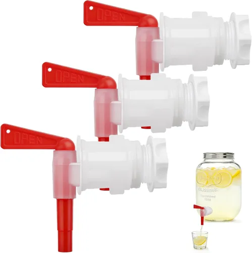 Miniatura 10 de FERRODAY Paquete de 2 espigas de embotellado para cubo, cerveza casera, elaboración de vino, cerveza, púas, grifo de salida de plástico premium