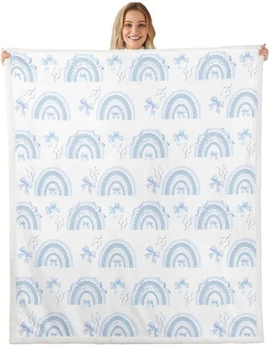 Miniatura 18 de Manta de cama con estampado de corazones de lazo, manta de felpa de grafiti dibujada a mano para decoración rústica del hogar, manta de franela
