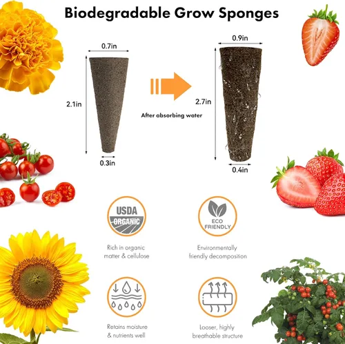 Miniatura 5 de Vainas de semillas de flores y frutas LYKOCLEAN para AeroGarden, Ahopegarden, sistema de cultivo hidropónico iDOO para interiores, 350 semillas+
