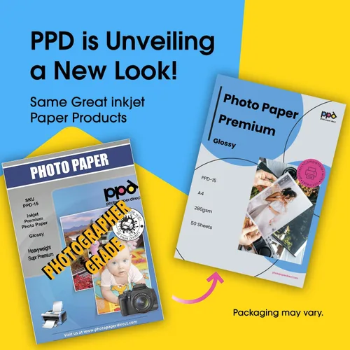 Miniatura 2 de PPD Papel fotográfico brillante para impresora de inyección de tinta, hojas imprimibles de alta calidad de 8.5 x 11 pulgadas para imagen