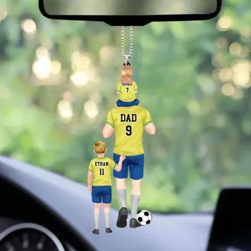 Miniatura 13 de Adorno de fútbol personalizado, adorno de Navidad de jugador de fútbol personalizado con nombre y número, regalo deportivo único para hombres