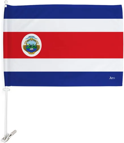 Bandera de coche de Costa Rica de la Copa del Mundo 2022 para Carros de Costa Rica, decoración de automóvil, pequeño cartel para ventana, accesorios