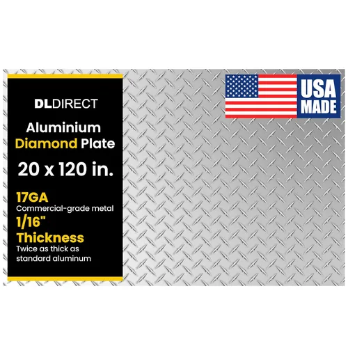 Miniatura 26 de 2 pulgadas x 96 pulgadas - Hoja de metal de placa de diamante, hoja de aluminio de alta resistencia con acabado de molino de grado comercial, placa