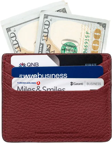 Miniatura 6 de Grande -3633 Estuches para tarjetas, Borgoña, Minimalista