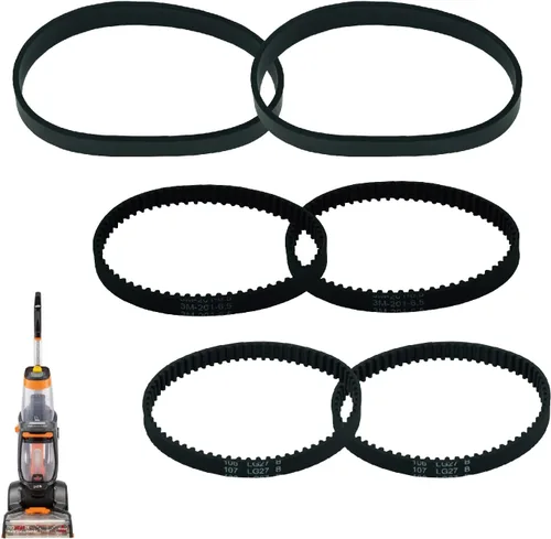 Juego de 6 correas de repuesto compatibles con aspiradoras de alfombras Bissell ProHeat 2X Revolution Pet Pro Modelo 1548, 1551, 1551W, 1550, piezas