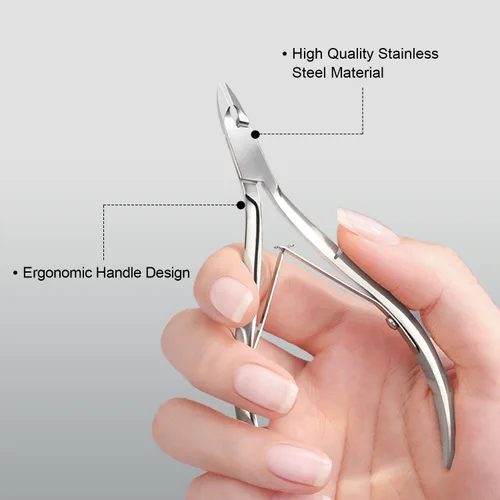 Miniatura 3 de GAOY Kit de removedor de cutículas 3 en 1, cortador profesional de cutículas, empujador y pinzas afiladas, herramientas de manicura de acero
