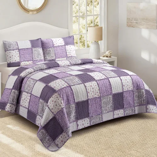 Miniatura 13 de Virah Bella Juego de ropa de cama King Lodge de 3 piezas, juego de edredón reversible rústico con fundas de almohada decorativas, panel familiar