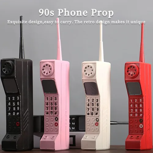 Miniatura 7 de Gugxiom Accesorio de teléfono de los años 90, adorno de teléfono celular, adorno retro de ladrillo para teléfono celular, modelo retro de teléfono