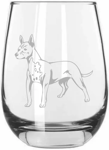 Miniatura 107 de Sakhalin Husky Dog - Copa de vino grabada personalizada de 15.25 onzas sin tallo