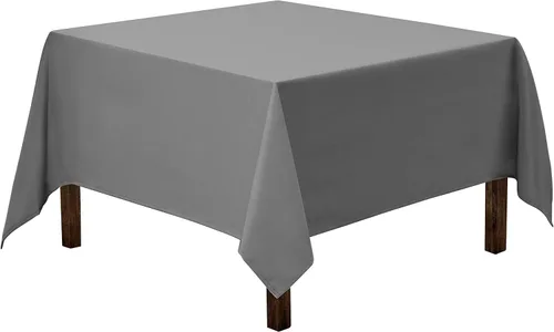 Miniatura 12 de Gee Di Moda Mantel Cuadrado - Mantel Beige de 52 x 52 Pulgadas para Mesas Cuadradas o Redondas Pequeñas - Tela Resistente Lavable - para Mesa
