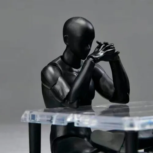 Miniatura 5 de Figuras de acción gnallang Modelo PVC (Color Negro) con Caja Modelos de Figuras para Dibujar para Artistas (Masculino)