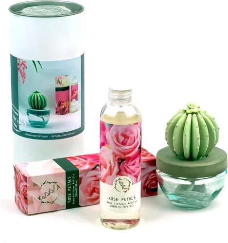 Miniatura 5 de Barril Cactus Cerámica Difusor de Fragancia Combo 6.8 fl oz Hermoso