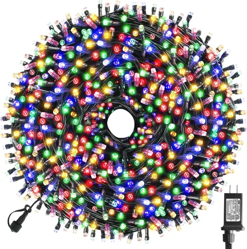 Miniatura 23 de XTF2015 Luces de Navidad LED de 105 pies con 300 LED, Enchufe de Extremo a Extremo, 8 Modos, Luces de Navidad Certificadas UL para Exteriores e