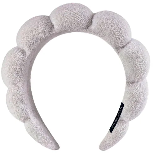 Miniatura 21 de AOENJIE Diademas de spa para lavar la cara o maquillaje, diademas de burbuja de esponja para el cuidado de la piel, diadema de tela de rizo
