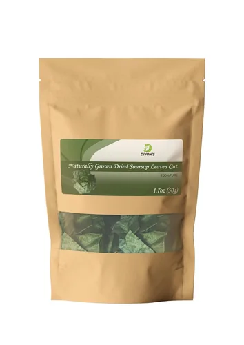 Diyon's Hojas secas de guanábana cortadas 1.7 onzas (1.76 oz) 100% totalmente natural, delicioso té fresco | De Sri Lanka | Calidad artesanal