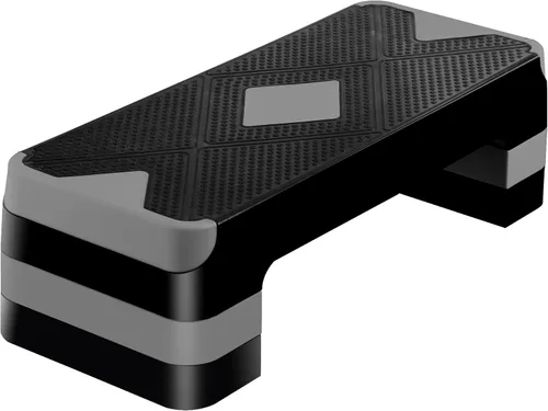 Miniatura 10 de HomGarden Escalón de entrenamiento aeróbico ajustable en fitness y ejercicio, plataforma de entrenamiento con elevadores de ajuste de 4 a 6 a 8