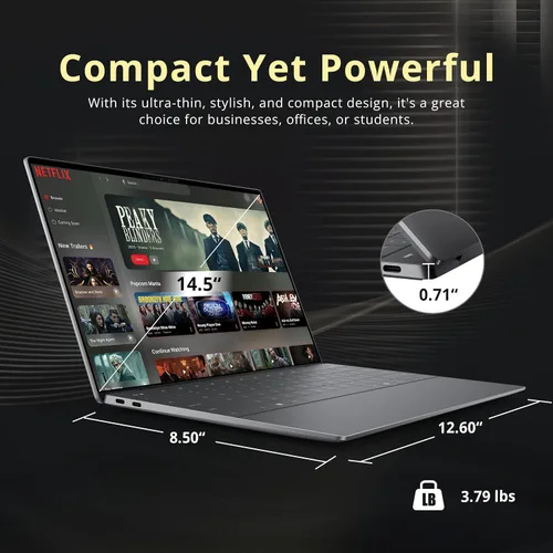 Miniatura 8 de Dell XPS 14 14.5" 3.2K Touchscreen Laptop, Intel Core Ultra 7 255H, 16GB LPDDR5X, 1.5TB Storage (512GB SSD+1TB Docking Station), Backlit Keyboard