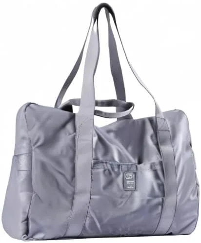 Miniatura 7 de VanFn Bolsa de viaje plegable, Bolsa de deporte de lona para gimnasio, Totalizadores de nailon a prueba de lluvia, Bolso de hombro deportivo, Bolsas