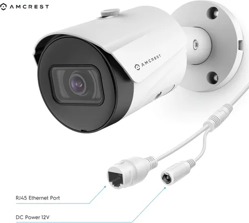 Miniatura 4 de Amcrest Paquete de 2 cámaras POE UltraHD de 5 MP para exteriores de 2592 x 1944p, cámara de seguridad IP bala, IP67 para exteriores, resistente al