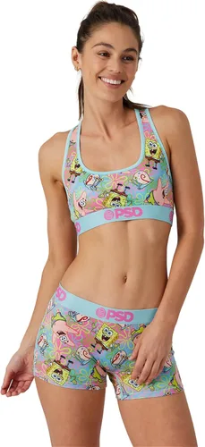 Miniatura 2 de PSD Pantalones cortos de Bob Esponja para mujer, ropa interior de cobertura completa, cómodas bragas elásticas para mujer