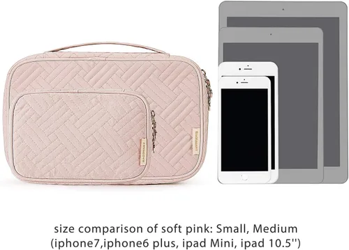 Miniatura 21 de BAGSMART Estuche organizador de joyería, de viaje para collar, aretes, anillos, brazalete