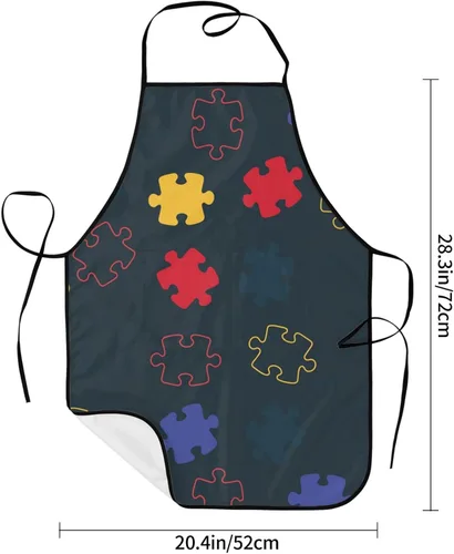 Miniatura 4 de Sigouyinei Delantales para mujeres con bolsillos, delantal para hombres, delantal adecuado para chefs camareros, técnicos de uñas para hornear