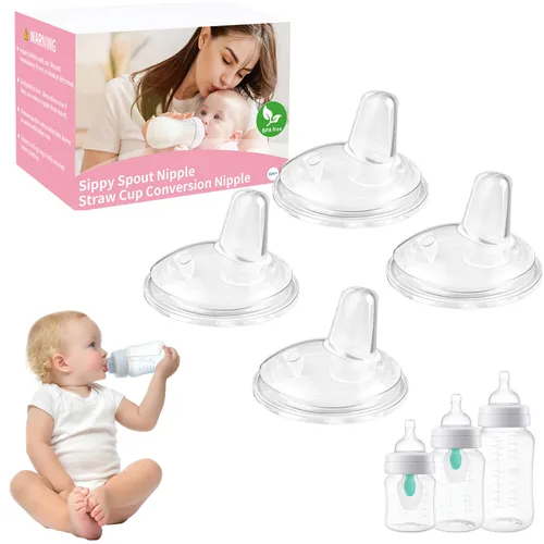 Miniatura 10 de Boquillas para biberones Philips Avent anticólicos para bebés, pezones de silicona suave de grado alimenticio, [flujo variable]