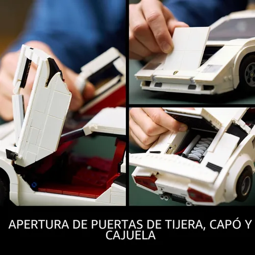 Miniatura 4 de LEGO Icons Lamborghini Countach 5000 Quattrovalvole Kit de Modelo de Auto - Juego de construcción coleccionable para adultos a partir de 18 años