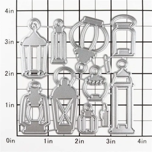 Miniatura 2 de DzIxY Troqueles de corte de metal para lámpara retro para hacer tarjetas, juegos de troqueles de papel para grabar, álbum, plantillas para álbumes 15