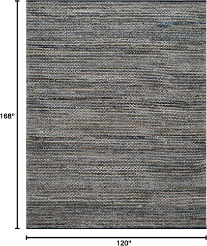Miniatura 2 de SAFAVIEH Cape Cod Collection - Alfombra de área de 10 x 14 pies, azul, hecha a mano de algodón trenzado y yute, ideal para zonas de alto tráfico