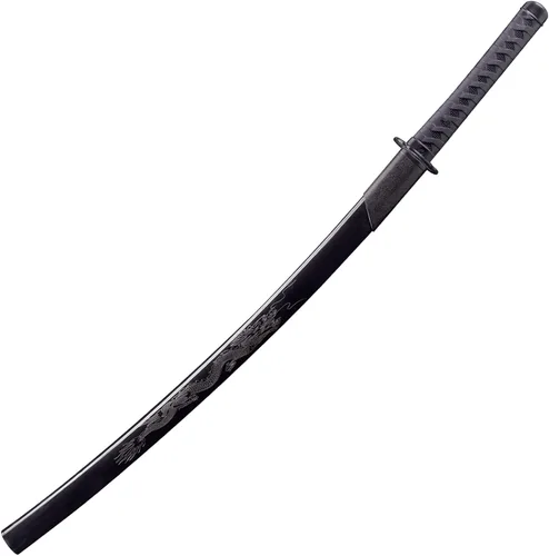 Miniatura 2 de Espada katana japonesa – Hoja negra de polipropileno con Saya, espada de entrenamiento Samurai para cosplay, 40.1 pulgadas