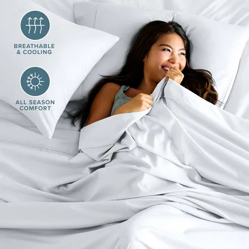Miniatura 2 de Bare Home Hotel Luxury - Juego de sábanas tamaño individual, extra suave, 4 piezas, bolsillos profundos, ajuste fácil, refrescante y transpirable