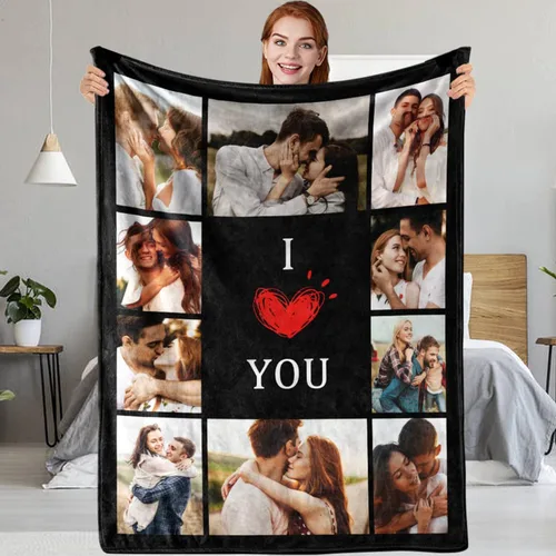 Miniatura 9 de Regalos personalizados para parejas: manta personalizada con fotos, manta personalizada con fotos, regalos de cumpleaños para novio, novia, esposa