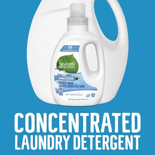 Miniatura 2 de Seventh Generation Paquetes de detergente para lavavajillas, libre y transparente, 90 paquetes con detergente concentrado para ropa, libre