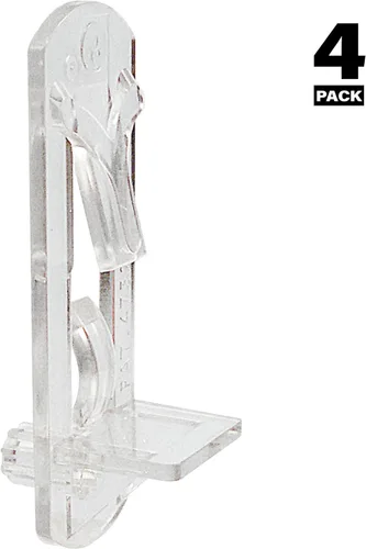 Miniatura 2 de Prime-Line U 11301 Clavijas autobloqueantes para soporte de estante, clavija de 0.197 in x estante de 3/4 pulgadas, plástico (paquete de 4)