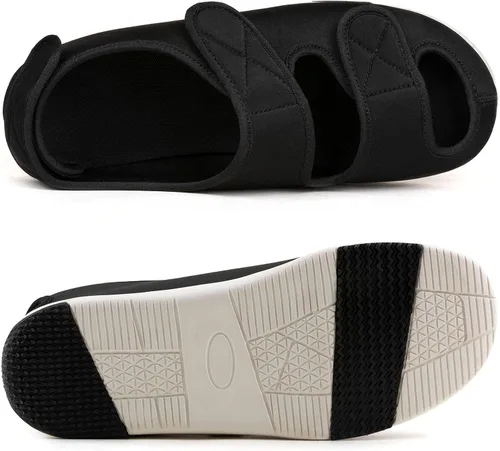 Miniatura 3 de RockDove Pantuflas diabéticas ajustables de 3 correas para hombre 8