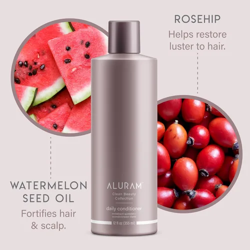 Miniatura 5 de ALURAM Acondicionador diario de agua de coco para hombres y mujeres, hidratación limpia y brillo para todo tipo de cabello, 12 onzas líquidas